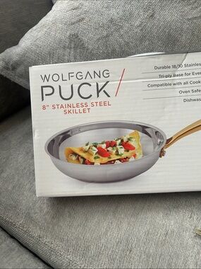 Wolfgang Puck 8" Stainless Steel Skillet - Silver